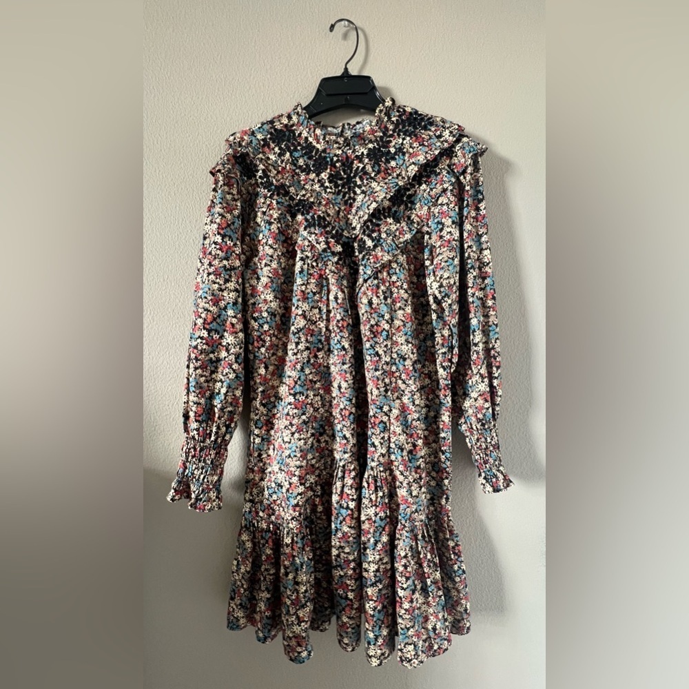 Mango Floral Embroidered Ruffle Dress - Picture 1 of 13